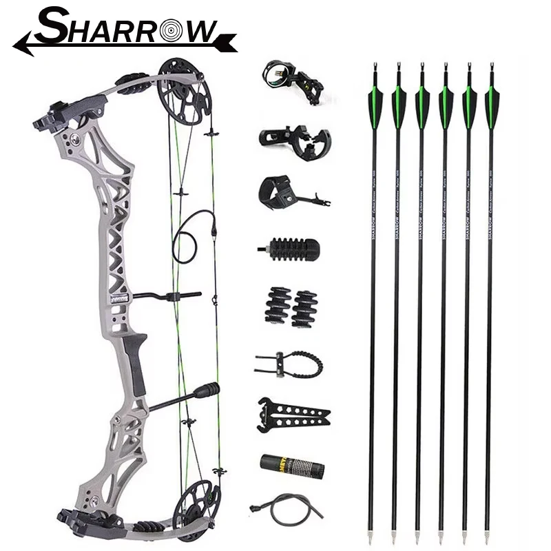 

Archery M129 Compound Bow Carbon Arrow Set 30-70lbs Adjustable Hunting Bow Let Off 80% Compound Bow Shooting Accessories