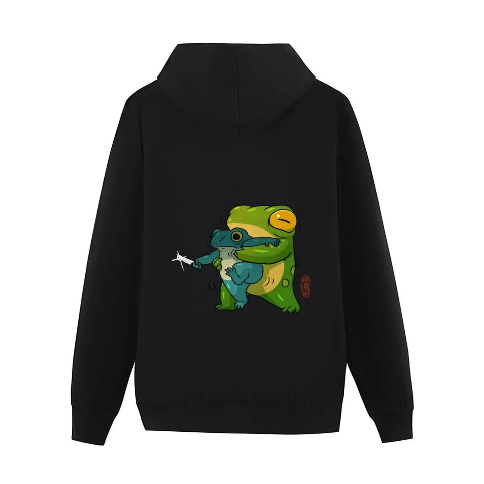 ضفدع طنور لطيف يمكن منعها مرة أخرى دعها اذهب إخوانه عمل فني على الطراز الآسيوي هوديي ملابس شتوية ملابس رجالية بقلنسوة يابانية