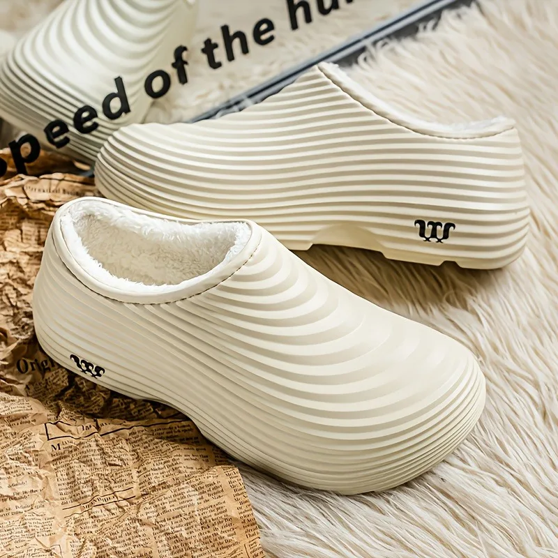 Zapatillas de algodón de moda, zapatos de trabajo impermeables y antideslizantes para hombre, zapatos casuales simples resistentes al desgaste y versátiles