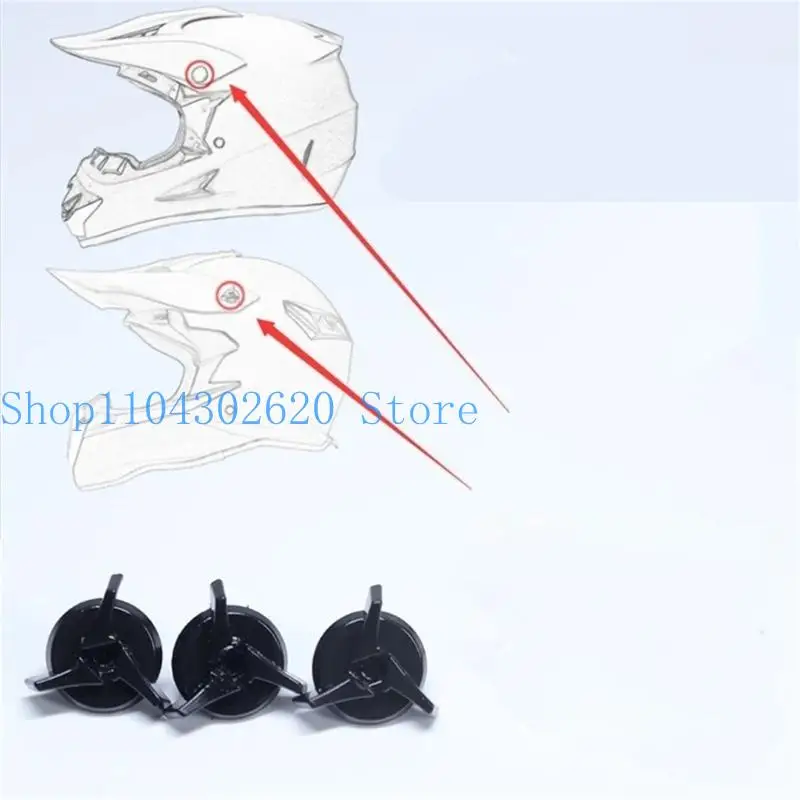 

02DE Black Plastic Helmets Fasteners Screw for Motorbike Bike Visors Retention System