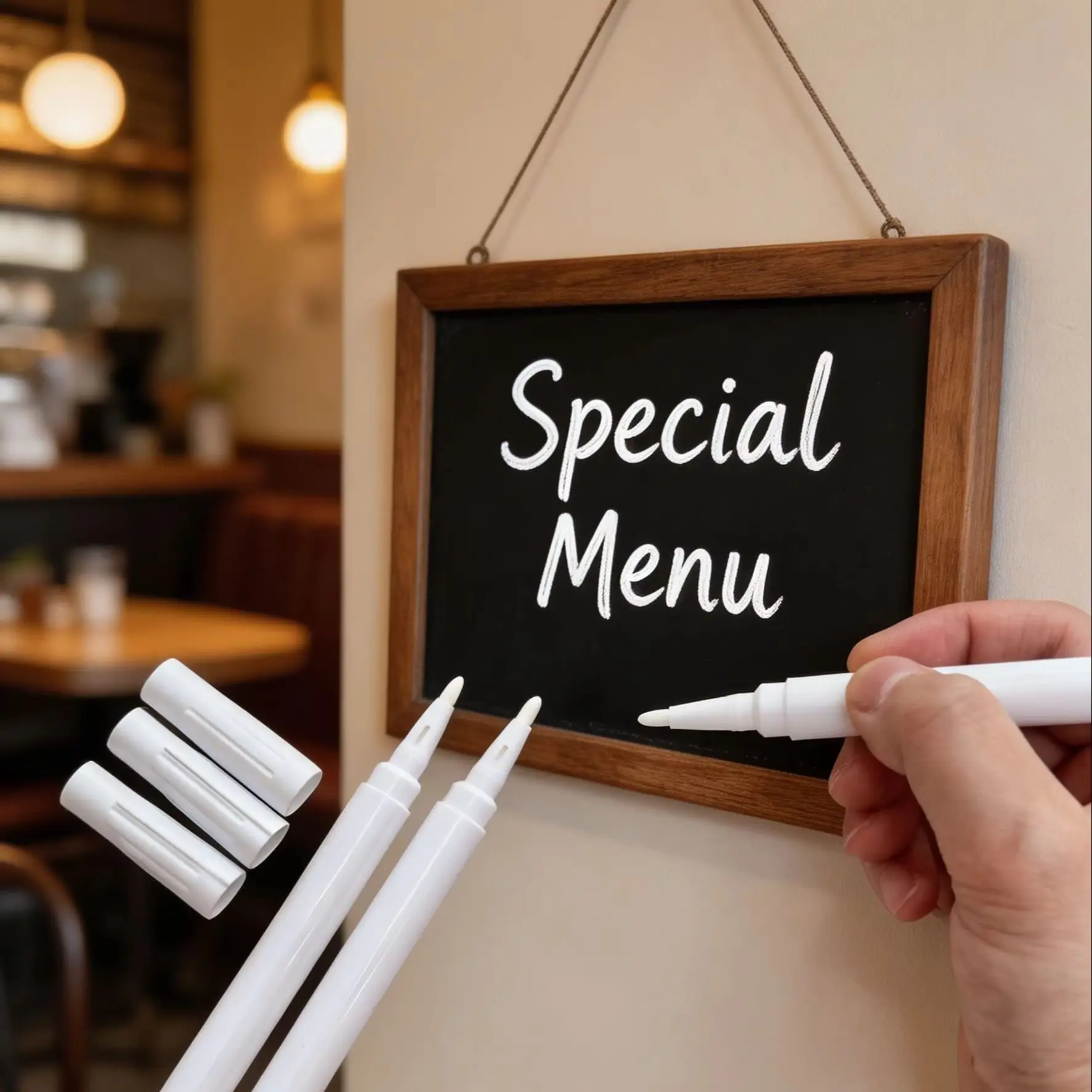 

12pcs White Liquid Chalk Marker Pen for Blackboard Glass Window - Dustless Erasable Writing Marker Pen