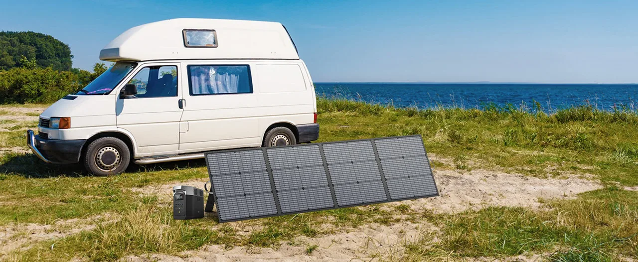 MHPOWOS 220W Foldable Solar Panel 40V Solar Charger for Power Station RV Camping Off Grid Fishing IP67 Waterproof Monocrystalline Portable Solar Panel