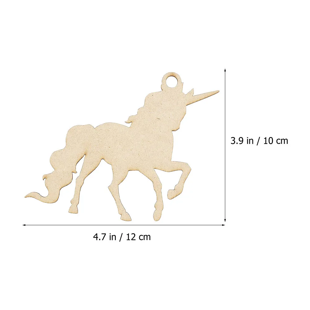 

1Set Natural Wood Unicorn Cutouts Smooth Polished Surfaces DIY Crafts Holiday Ornaments Cutout DIY Unicorn Wooden Cutout
