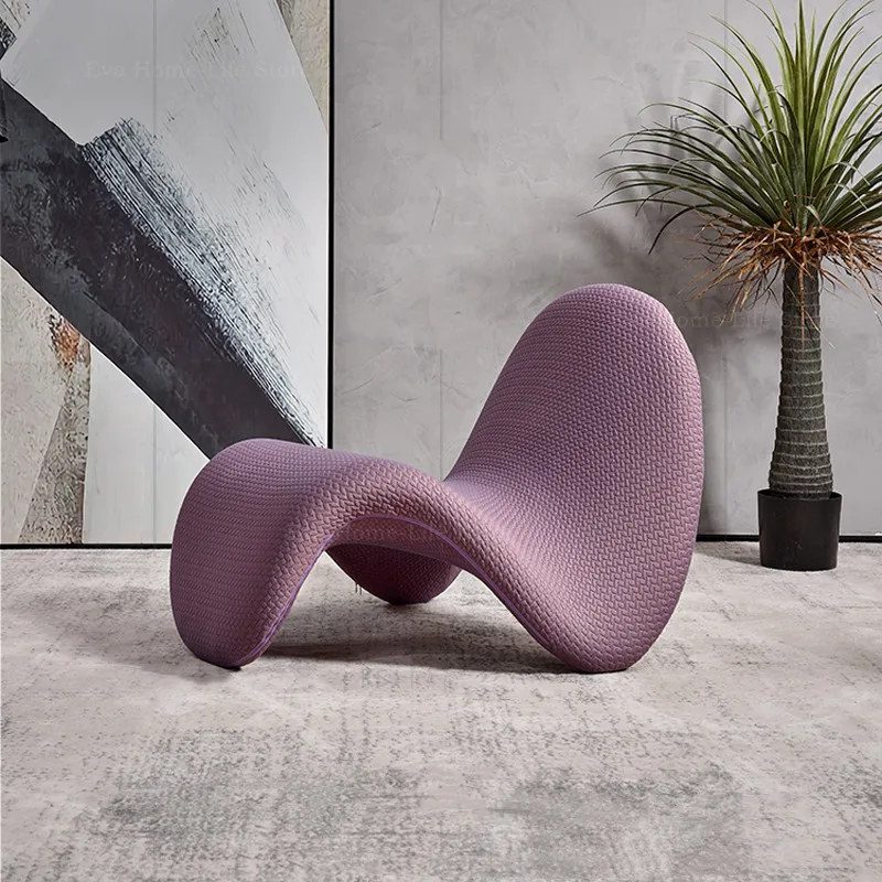 Single Creative Special-Shaped Tongue Chair, Lazy Sofa, Leisure Chair, Bedroom, Balcony, Living Room, Light, Luxury Designer