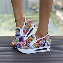 Woman Tennis Flat Ladies Casual Light Moccasins Sneaker Sports Slip-on Loafers Platform Comfortable Elegant Summer Cute Shoes