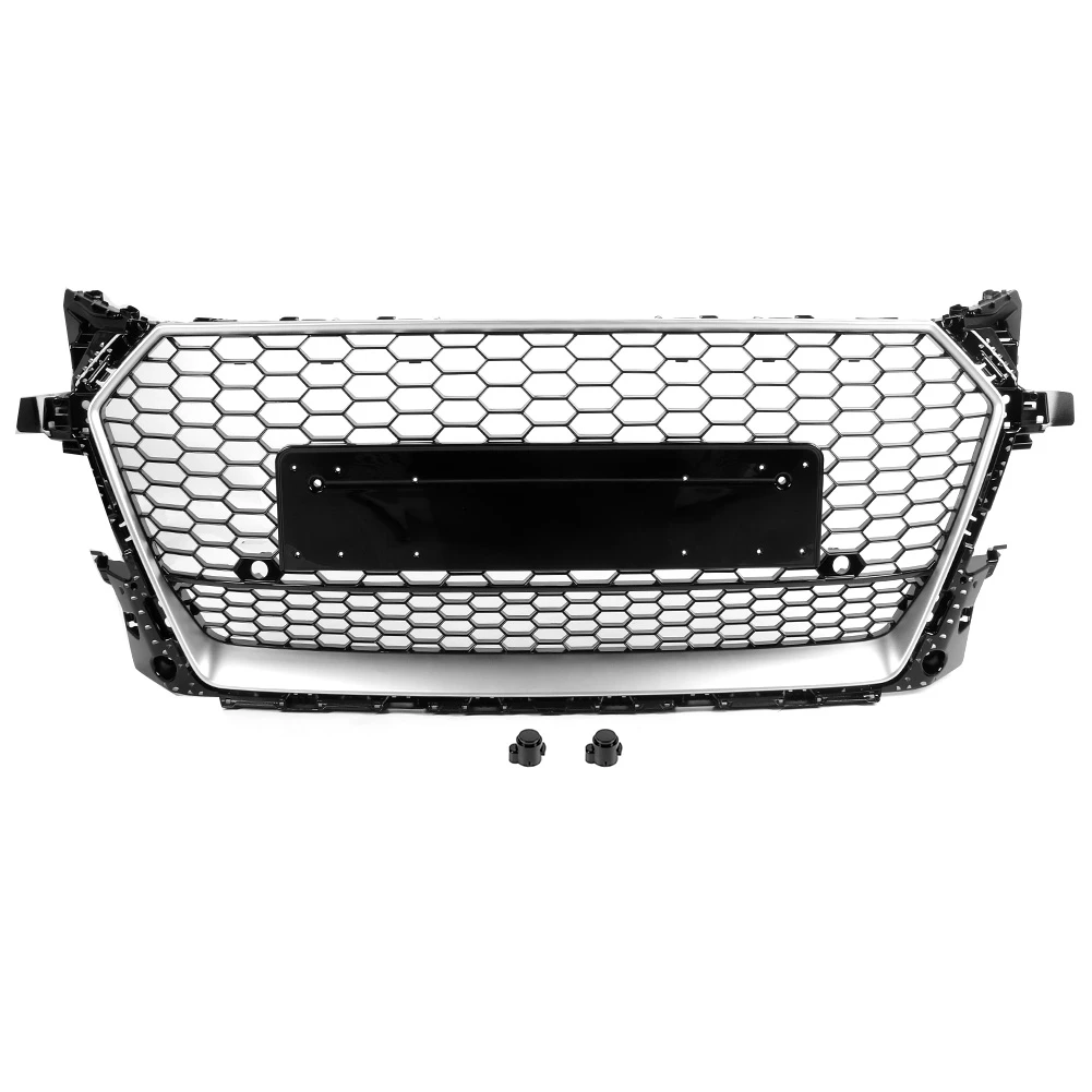 

For TTRS Style Front Mesh Grill Grille Modified Accessory Fit for Audi TT/TTS 8S 2015-2018