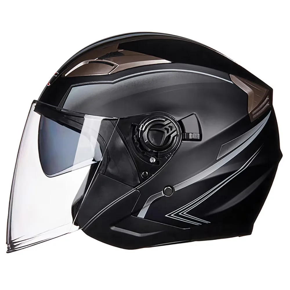 Beon Motorhelm Chopper 3/4 Open Gezicht Vintage Moto Helm Moto Capacete De Moto Mannen Vrouwen Moto Scooter Motorhelm