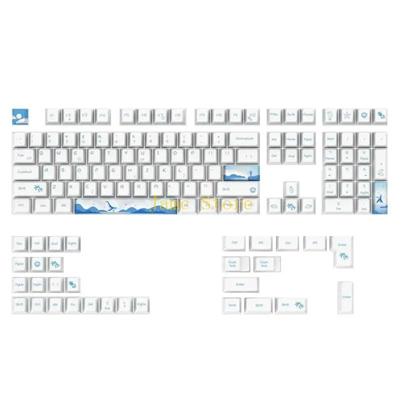 LX0B Dolphin Keycaps PBT Sub لمحولات MX لوحة المفاتيح الميكانيكية الكرز #6