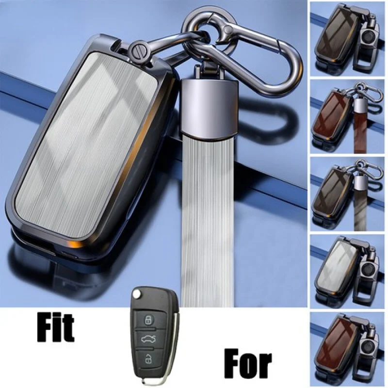 

A+ Zinc Alloy Leather TPU Car Key Case Cover For Audi S3 A4 S4 RS4 A6 RS6 Q5 Q7 TT