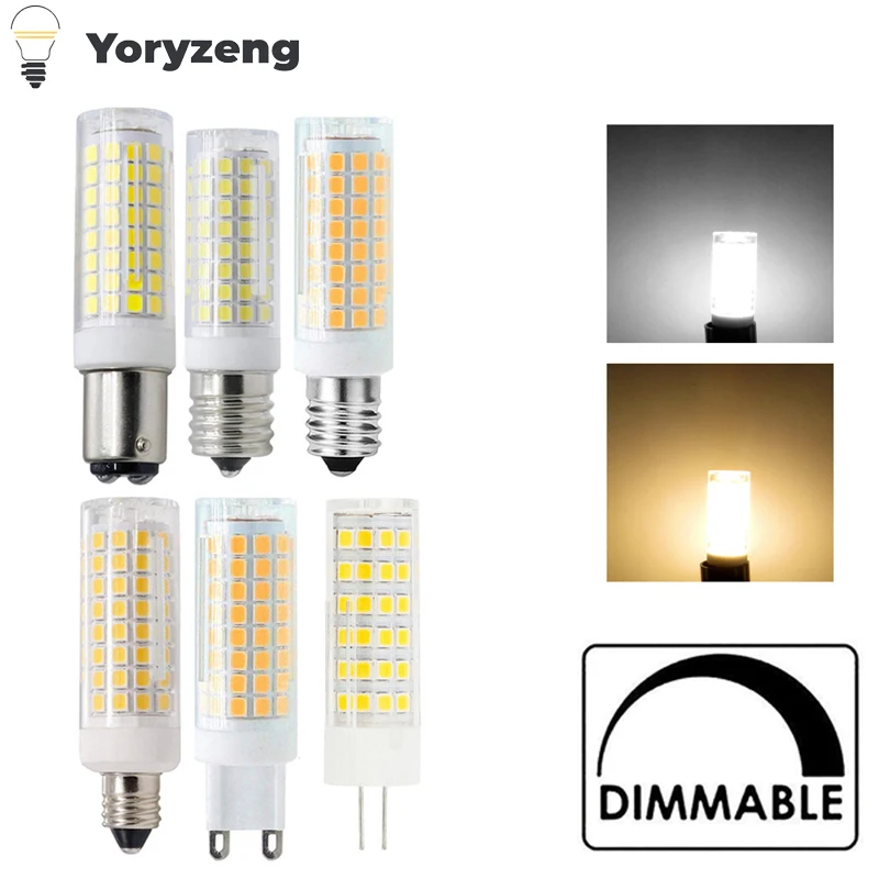 

9W Dimmable Mini G4 G9 E11 E12 E14 E17 LED Corn Light Bulbs 110V 220V 102 LEDs Replace 85W Halogen 2835SMD Bright Lamp