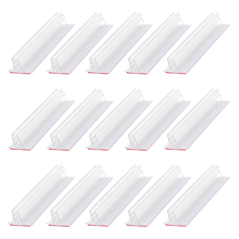 

15pcs Sneeze Guard Holder Self-Adhesive Sign Display Pvc Panels Tabletop Name Tag Holder Poster Board Stand For Supermarkets
