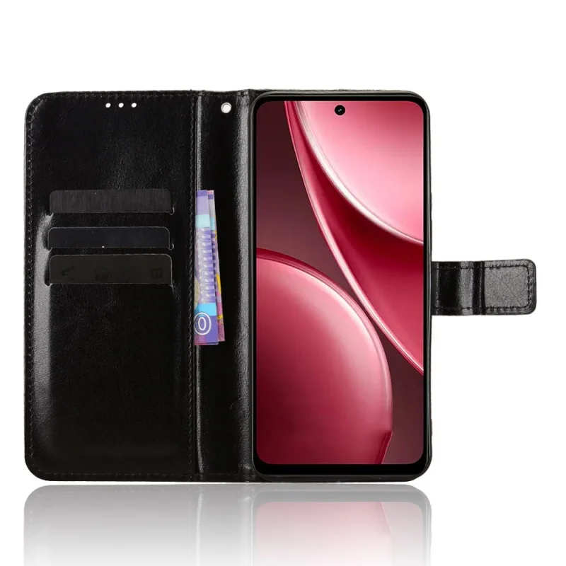 Luxe lederen portemonnee boekstandaardhoes voor vivo Y31 5G/Vivo Y21D 2025 - beschermende telefoonhoes met standaardfunctie