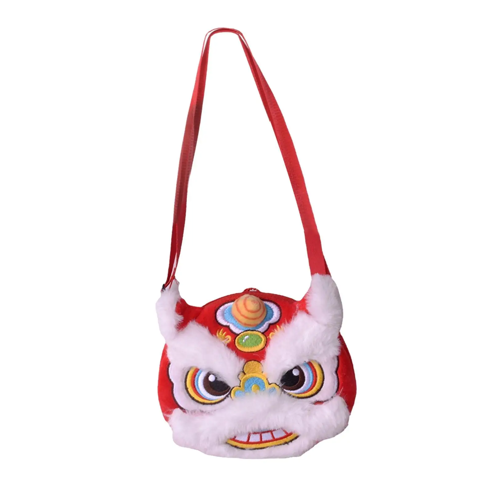 Lunar Year Handbag Portable Crossbody Purse Versatile Fashion Plush Kids Wallet for Festivals Travel Party Holidays Outdoor