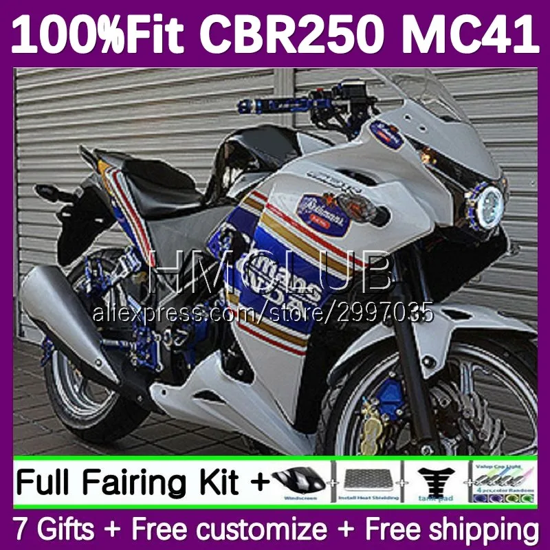 Rothmans Blue OEM Fairing For HONDA CBR250R MC41 2011 2012 2013 2014 2015 38No.24 CBR250 CBR 250R 250 R 11 12 13 14 15 Injection