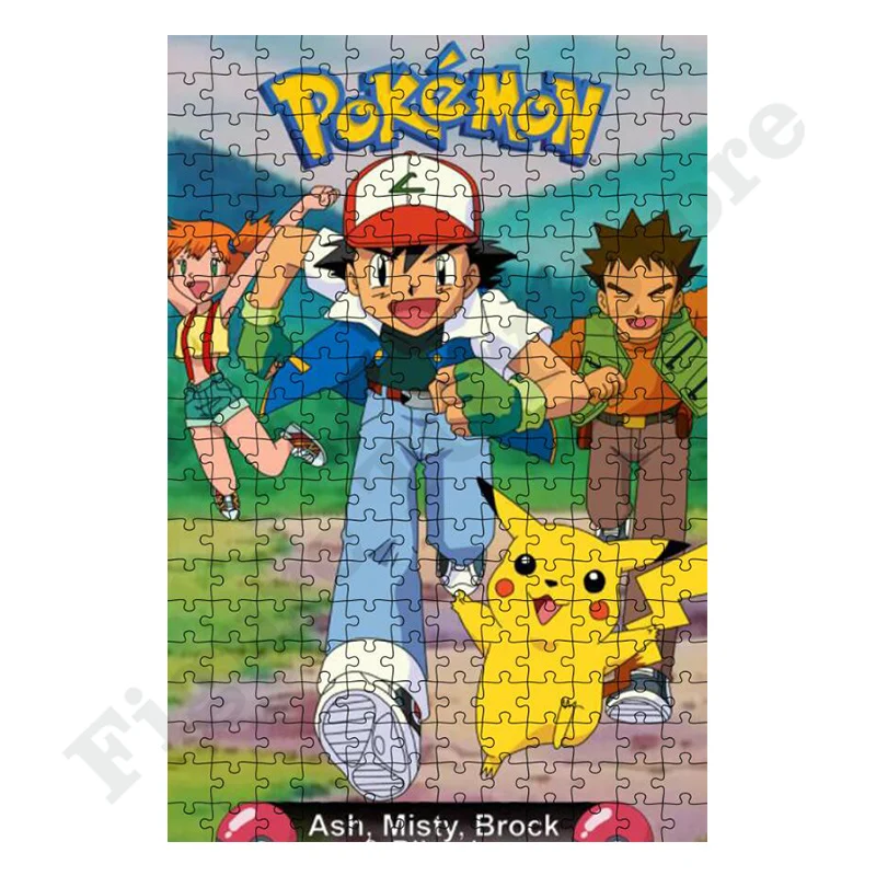 Diy Puzzle Photo Anime Pikachu Puzzle 300 500 1000 Pieces Adult Toy Decoration Collection Cartoon Pokemon Kid\'s Gift Home Decor