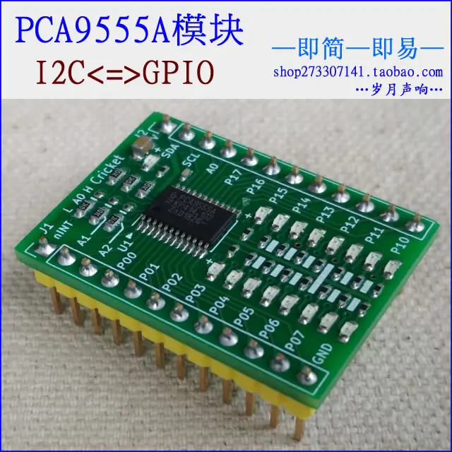 

Модуль Pca9555a Pca9555 IIC / I2C GPIO, плата расширения, 16-канальный цифровой вход и выход