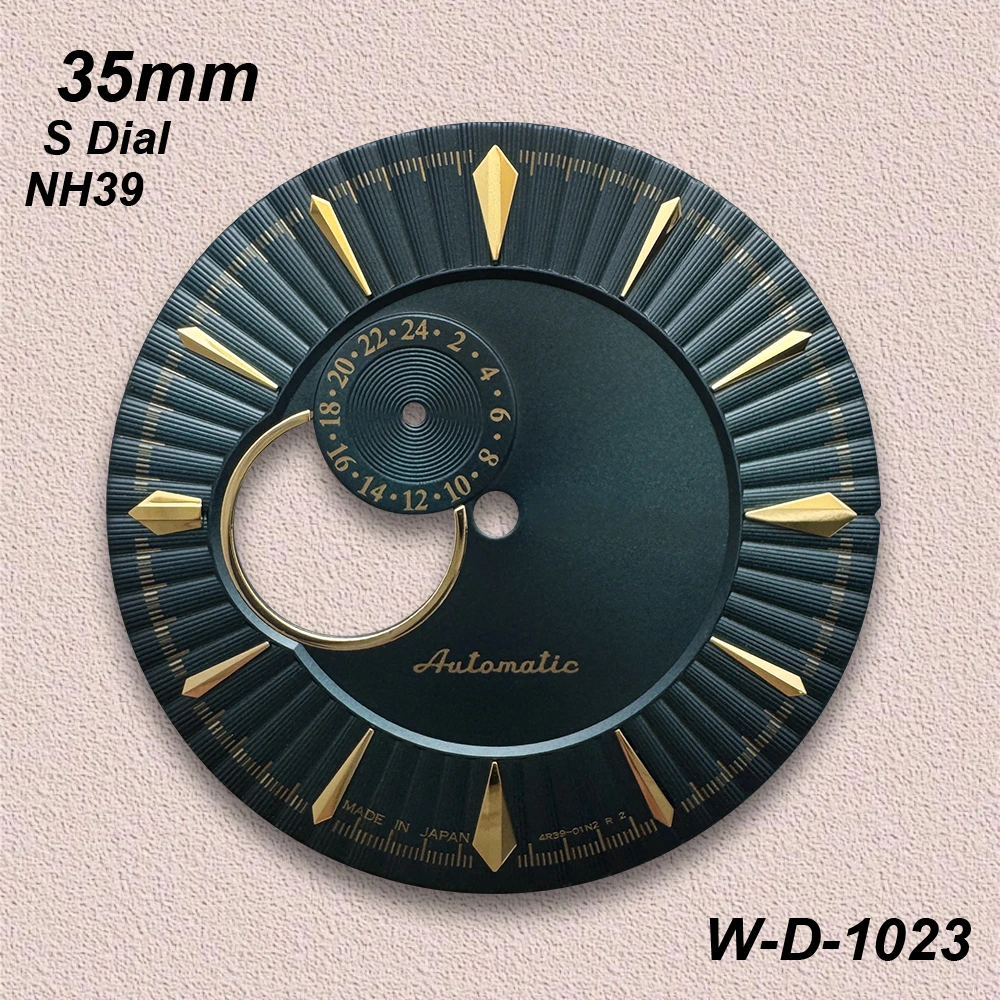 35mm Cocktail S Dial Fit NH39 Japan Automatic Movement High-Quality Vertical Hollow Out Watch Modification Accessories