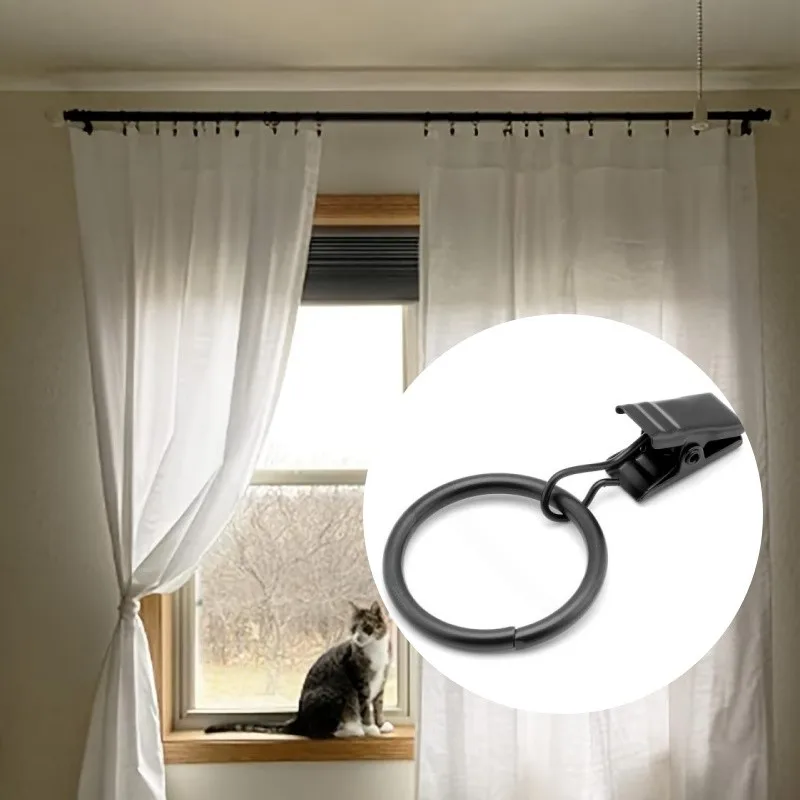 67 pcs 25mm Curtain Clip Rings with Sturdy Metal Ring, ideal for Bedroom Window Curtains and Home Decoration Hanging