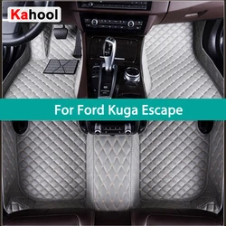 KAHOOL Custom Car Floor Mats For Ford Kuga Escape 2012-2023 Auto Carpets Foot Coche Accessorie