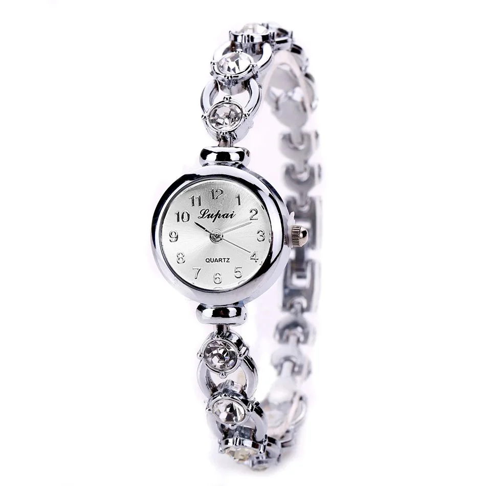 Conjunto de reloj de pulsera para mujer, cronógrafo de aleación de diamantes de imitación, de lujo, informal, 1/2/6 piezas