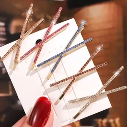 Juego de pinzas para el pelo de 5 piezas para mujer, accesorios para el cabello con diamantes de imitación de colores en forma de X, horquilla Simple pero elegante para niñas y viajes