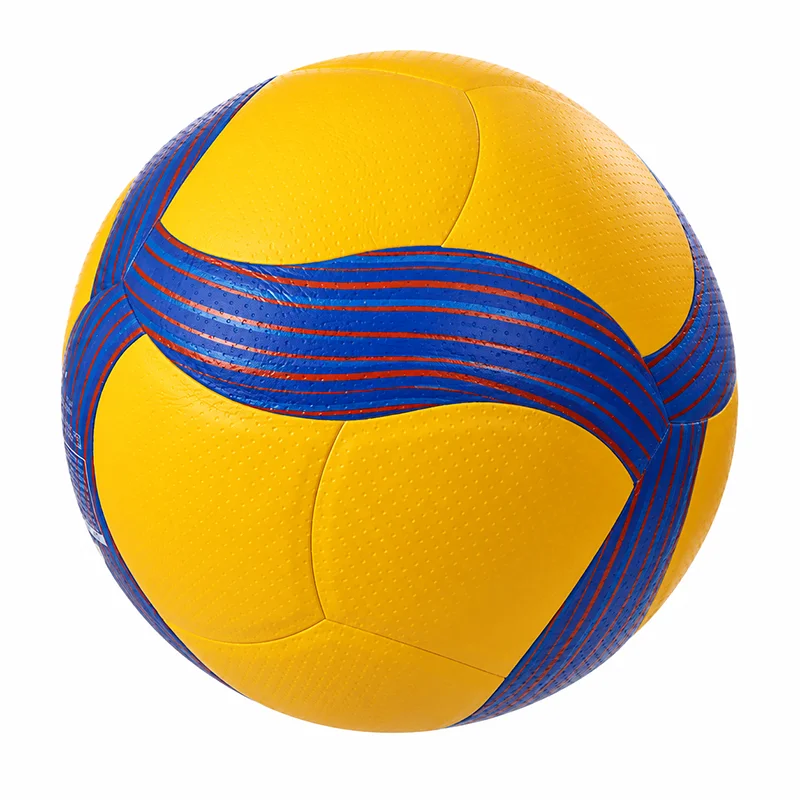 V200W Volleyball Blau Gelb Größe 5 Hochwertiger PU-Heißklebe-Volleyball für Jugendliche und Erwachsene Innen- und Außenbereich – Detail 7