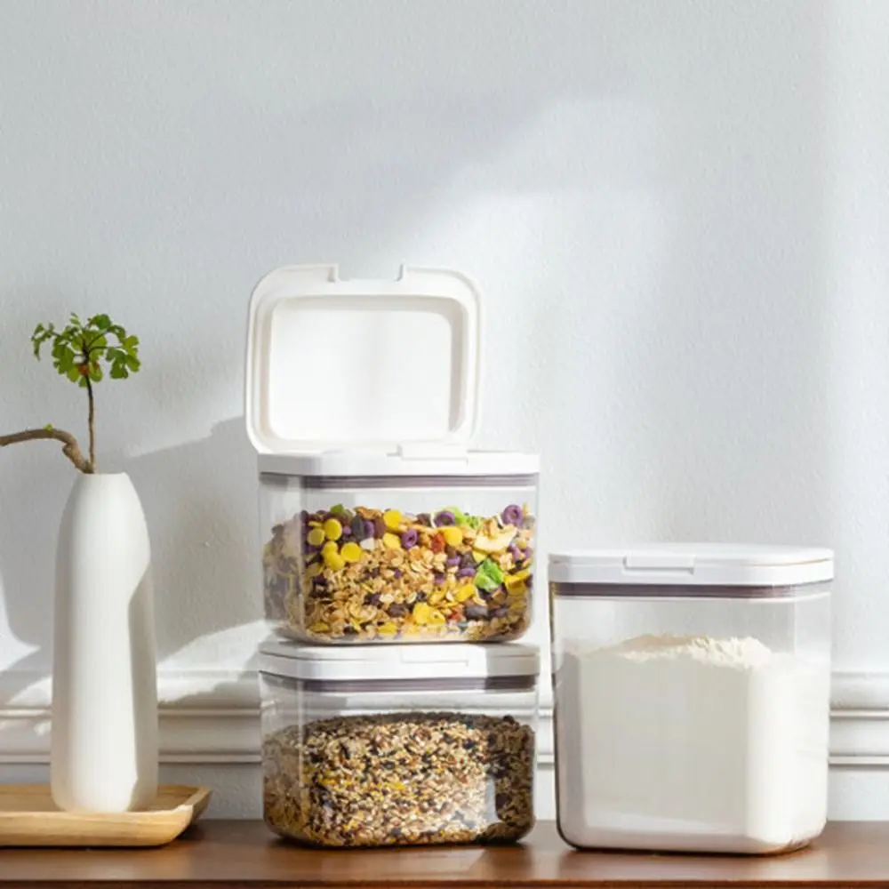 

Multipurpose Sealed Grain Storage Tank Dust-proof Leak-proof Grain Storage Organizer Plastic Transparent Food Storage Box Snack