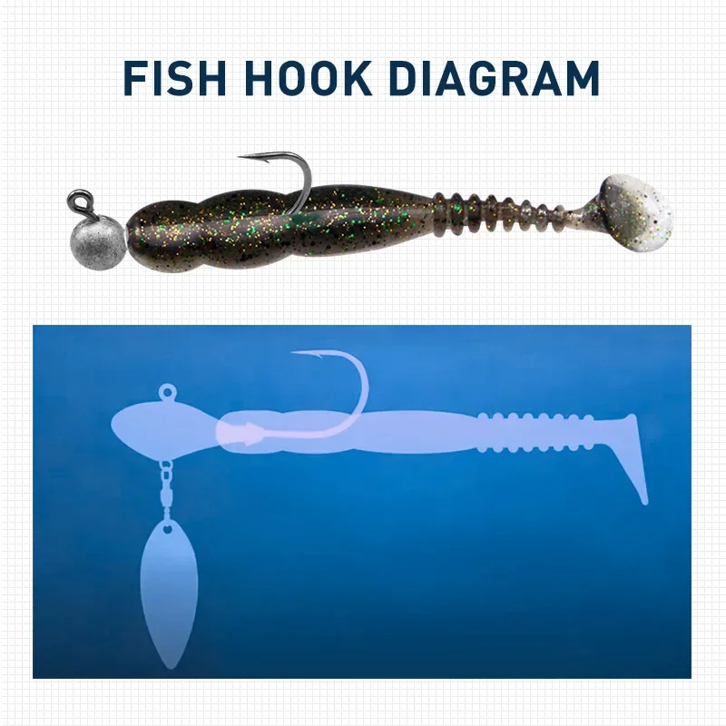 ESFISHING рыболовная силиконовая приманка, 50 мм, 95 мм, 115 мм, 150 мм