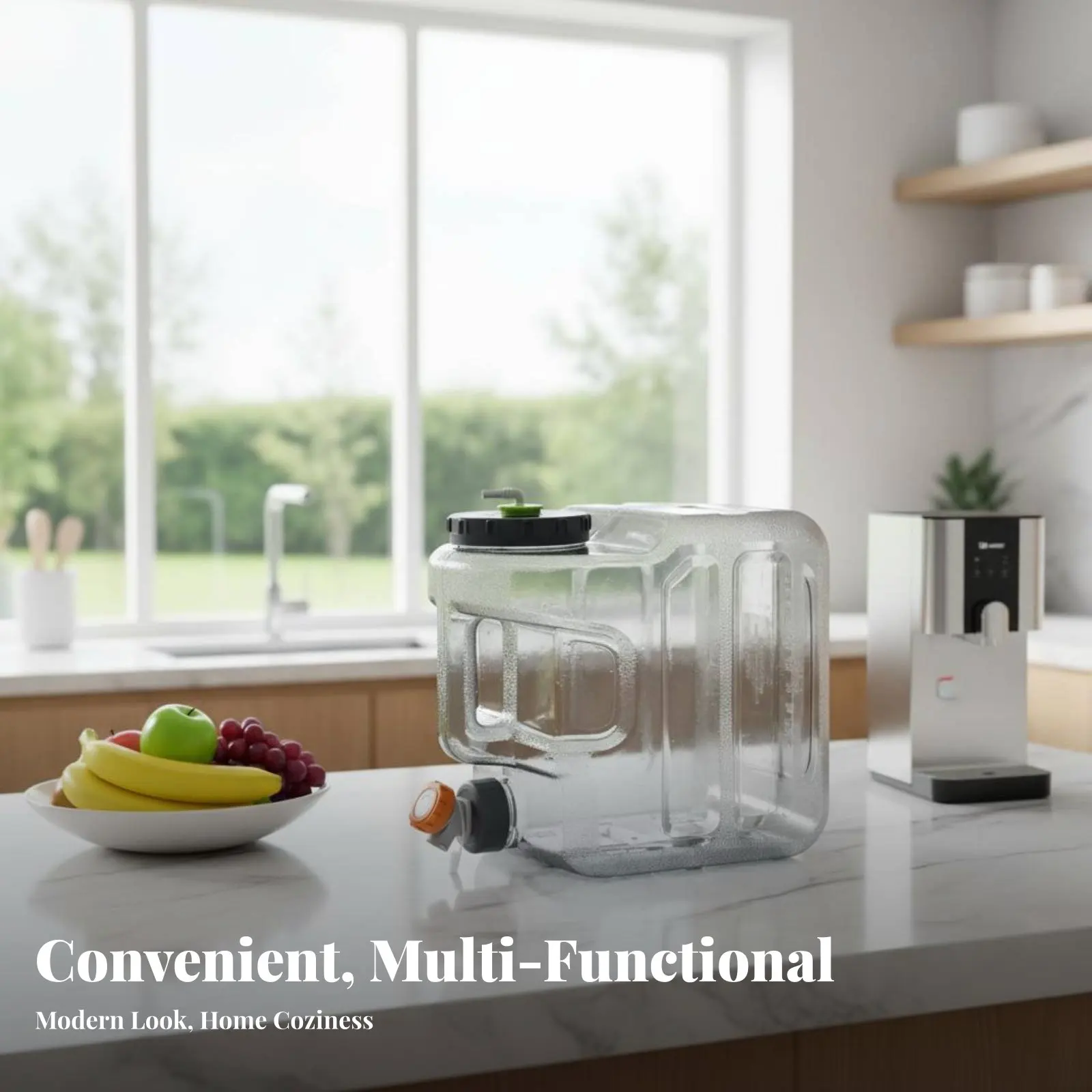 

7.5L Water Storage Jug Sturdy Reusable Food-Grade PC Container Large Capacity Water Jug Easy Dispensing Household Container