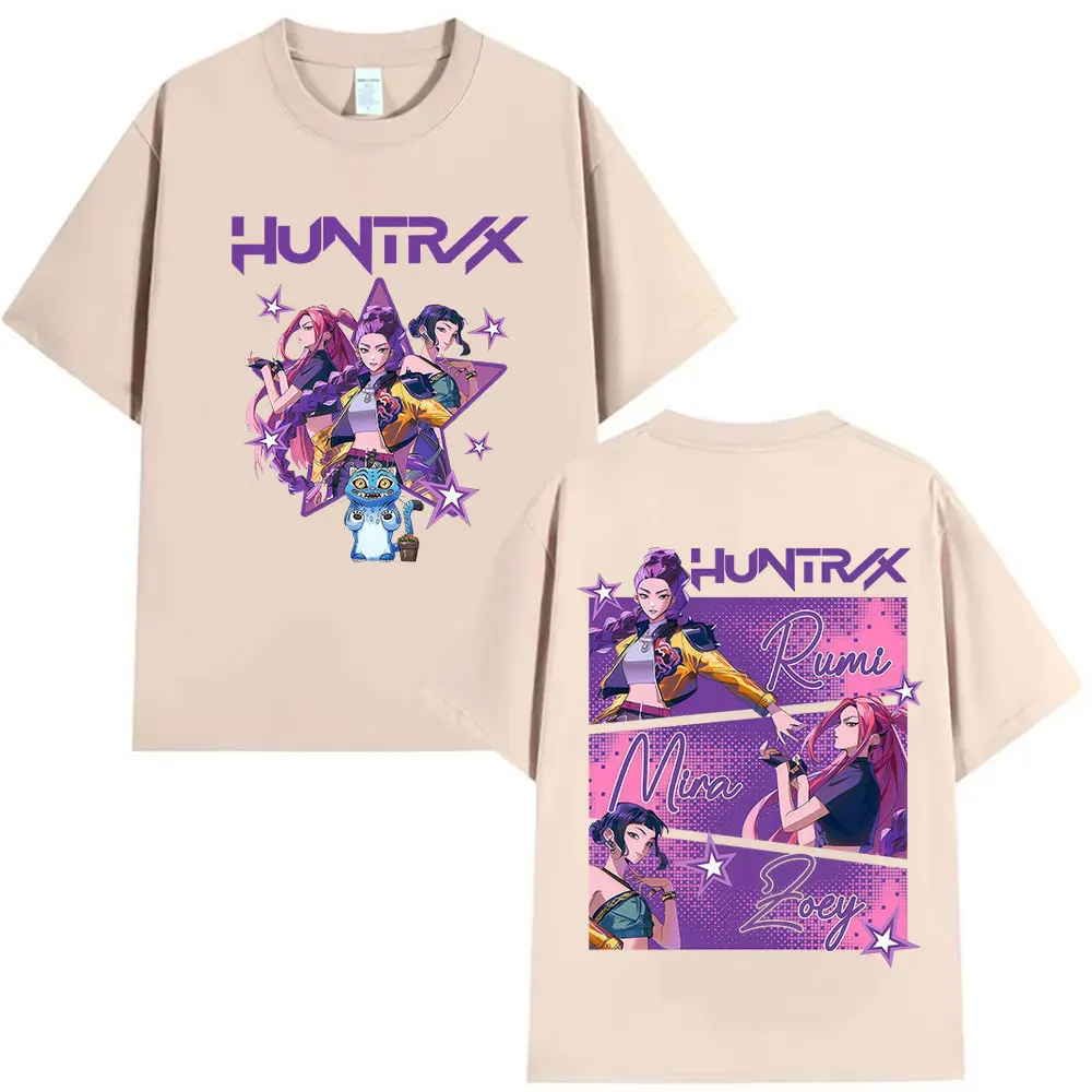 محدودة KPop شيطان الصيادين ميرا رومي جوي الجرافيك تي شيرت ديربي النمر موضة القطن تي شيرت عادية المتضخم قصيرة الأكمام تيز #3