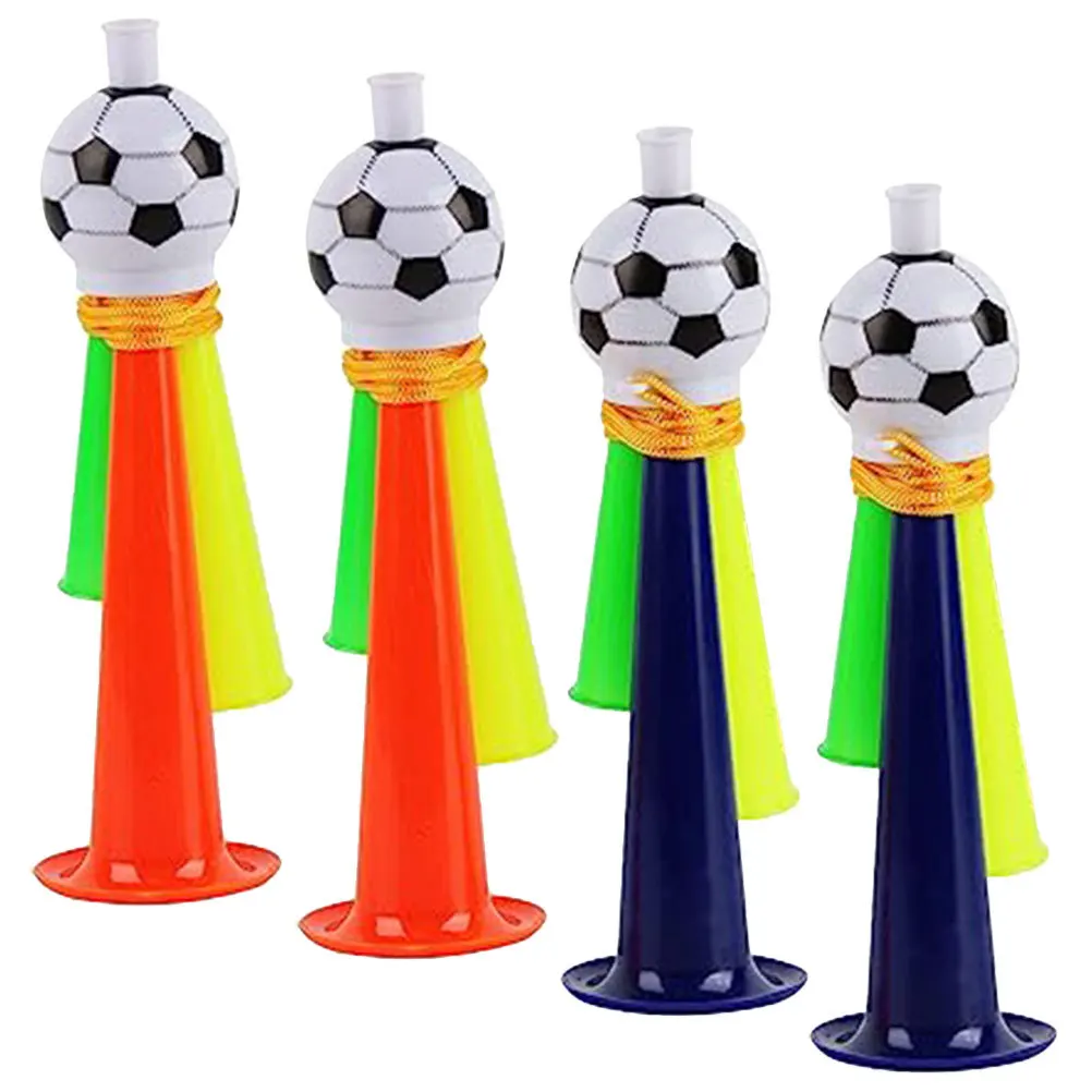 

4Pcs Party Horn Plastic Trumpet Noise Maker for Sporting Events Football Games Fan Cheering Crowd Favors Compact Design