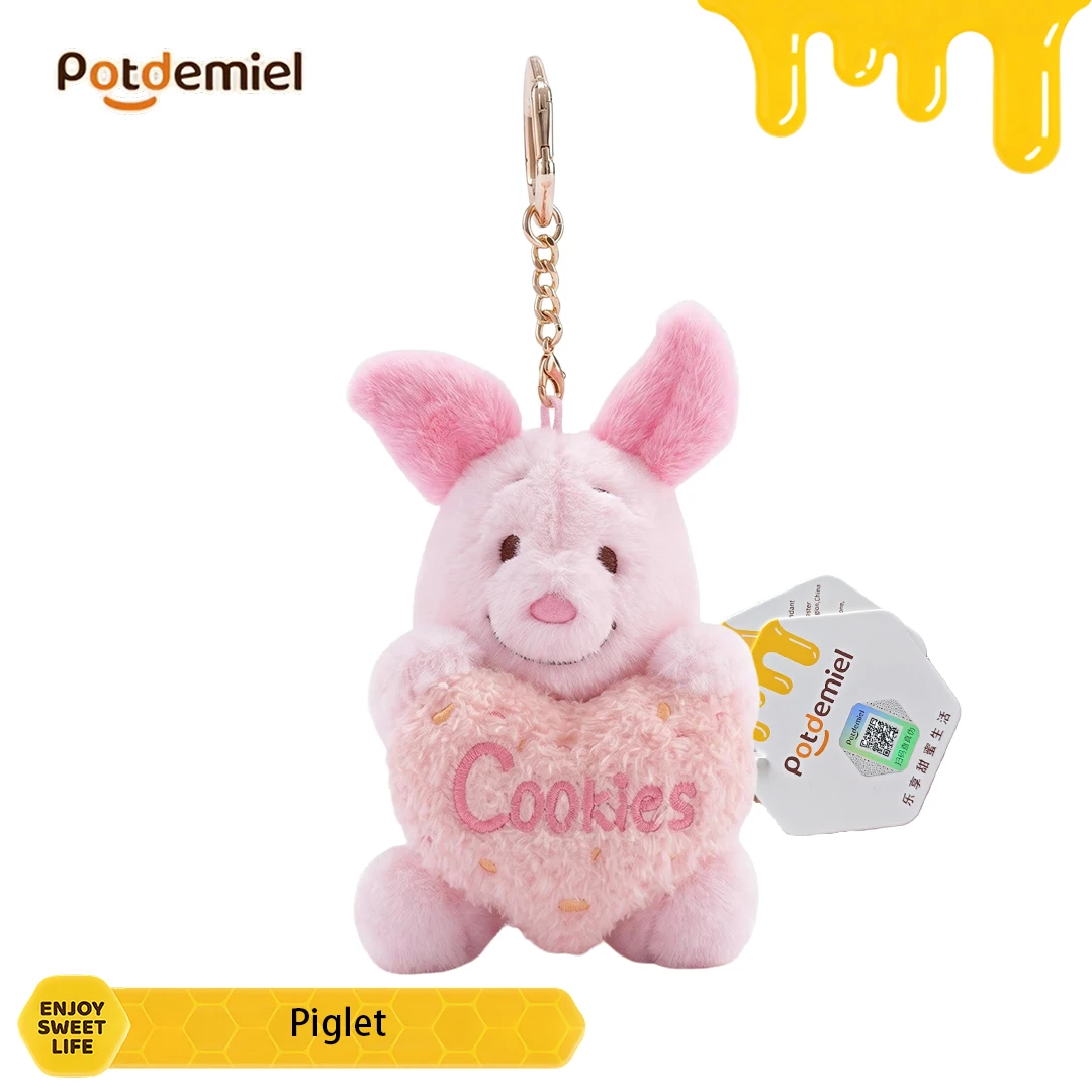Potdemiel Disney Piglet Plush Pal Keychain Classic Sweet Series Phone Charm Key Ring Holiday Kids Gift Toy Collectible Figure
