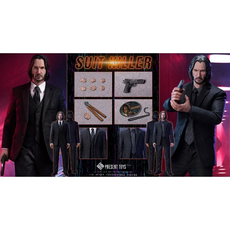 In Stock PRESENT TOYS 1/6 PT-sp61 John Wick Suit Killer Action