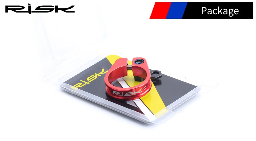 RISIKO 31,8mm 34,9mm Fahrrad Sattelstütze Klemme Aluminium MTB Mountain Road Fahrrad Sattelstütze Klemme Titan Bolzen mit Kabel Organizer – Detail 12