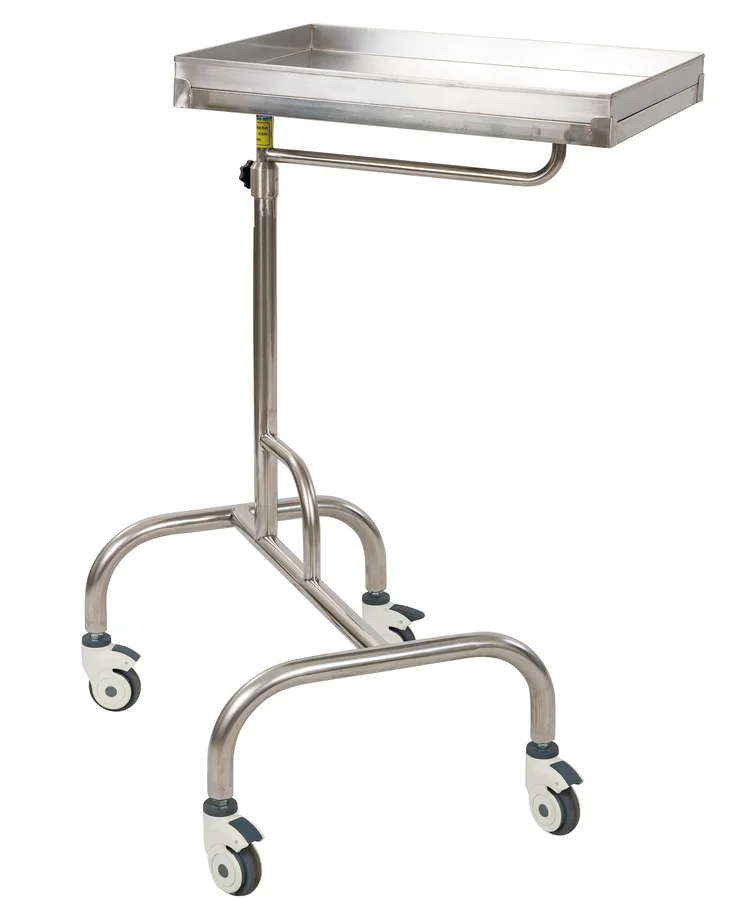 Hospital stainless steel instrument surgical mayo table trolley