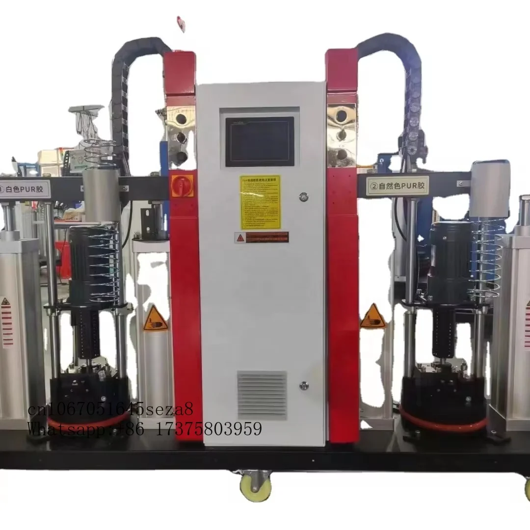 PUR-050TP Glue Machine for Carton Box Dual Color Optional Hot Melt Glue Machine Automatic Spraying  55 Gallons Gluing Machine