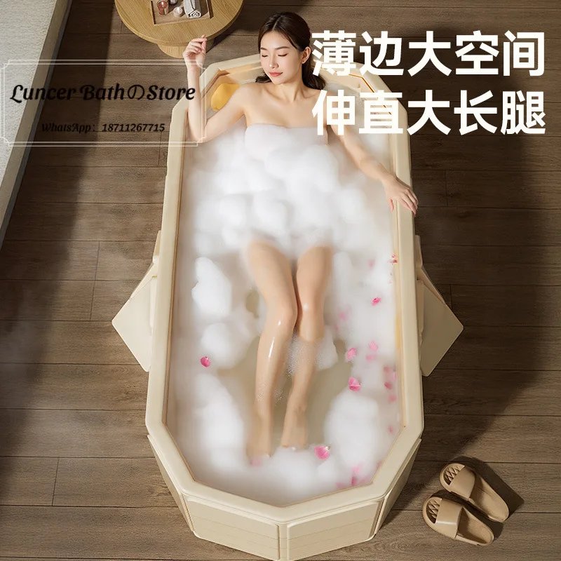 Portable Folding Bath Bucket Thickened Insulated Full Bath Tub Multifunctional Bathtub for Adult Children Couple Home Use