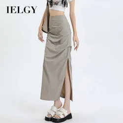 IELGY Workwear skirt women's slit hot girl high waist hip skirt