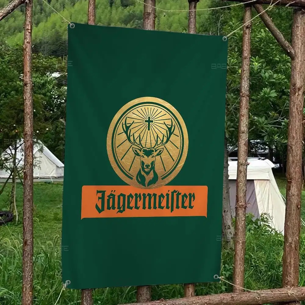 Letrero Clásico de J-Jagermeister, Bandera de Dibujos Animados para Bar, Arte de Ciencia Ficción, Decoración de Pared para el Hogar, Banner Decorativo para el Hogar