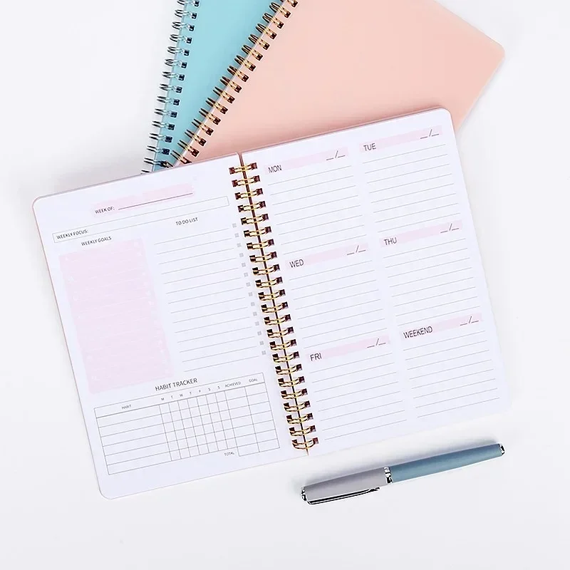 2024 A5 Schedule Planner Notebook Diary Weekly Plan Goal Habit Planner Notebook School Office Stationery