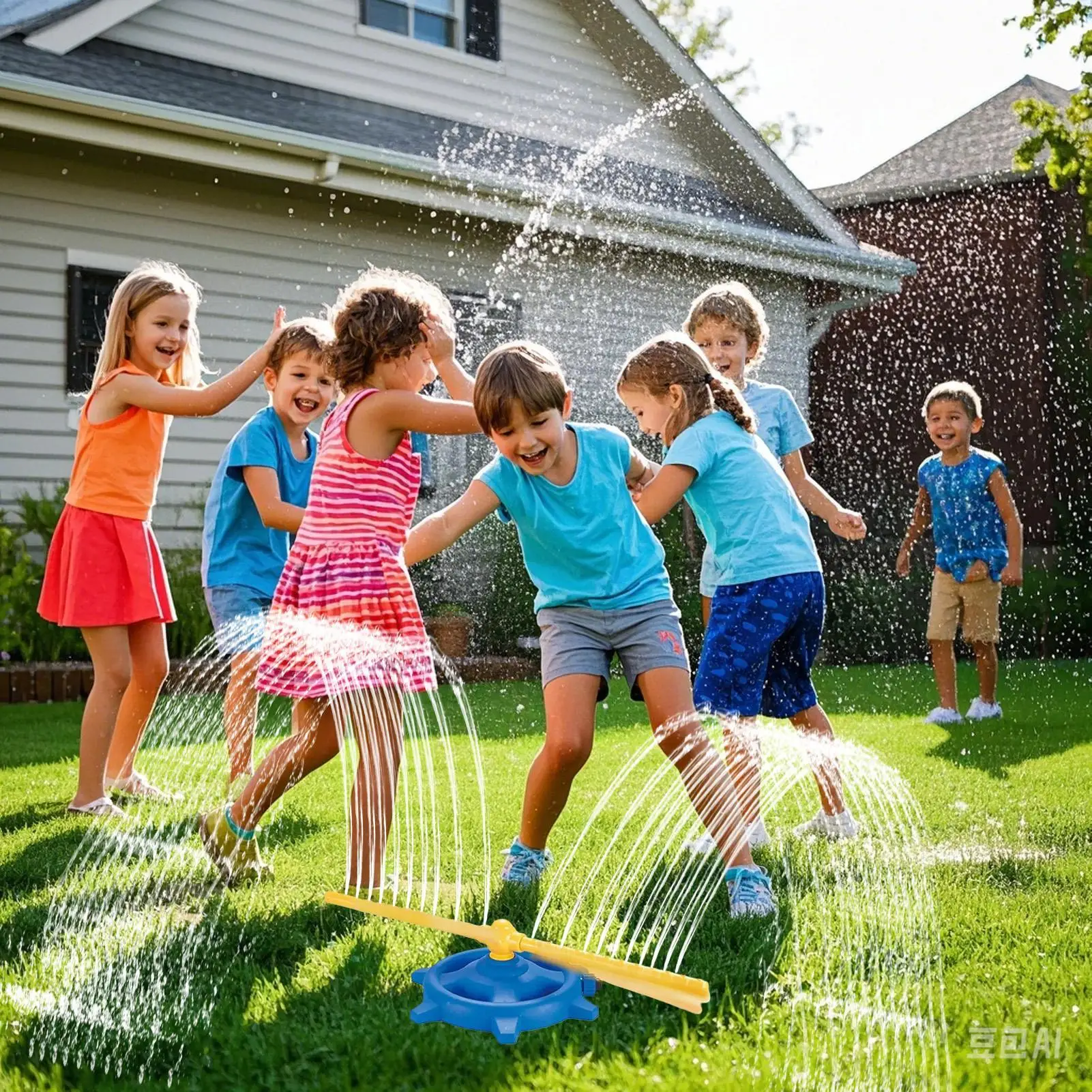 Water Sprinkler For Kids Water Spray Toy For Outside 360 Degree Rotating Outdoor Toys Interactive Summer Activities For Beach