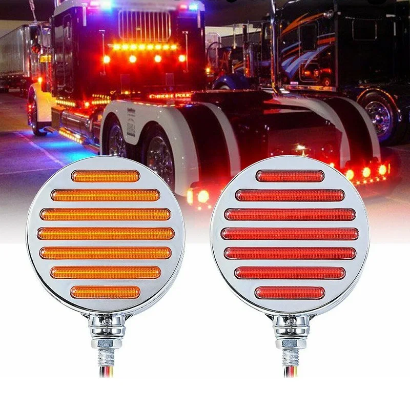 2pcs 12V 98-LED Side Marker Light Double Face Light  4