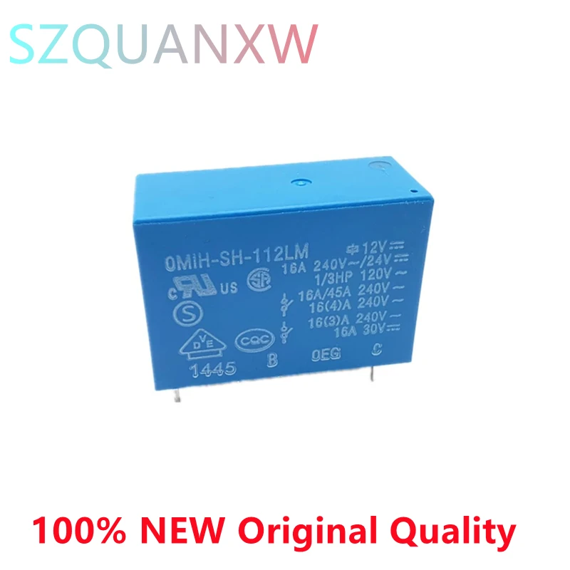 (5pcs/lot)100%Original New  OMIH-SS-112LM OMIH-SH-112LM OMIH-SS-124LM OMIH-SH-124LM 4PINS 16A 12VDC 24VDC Power Relay