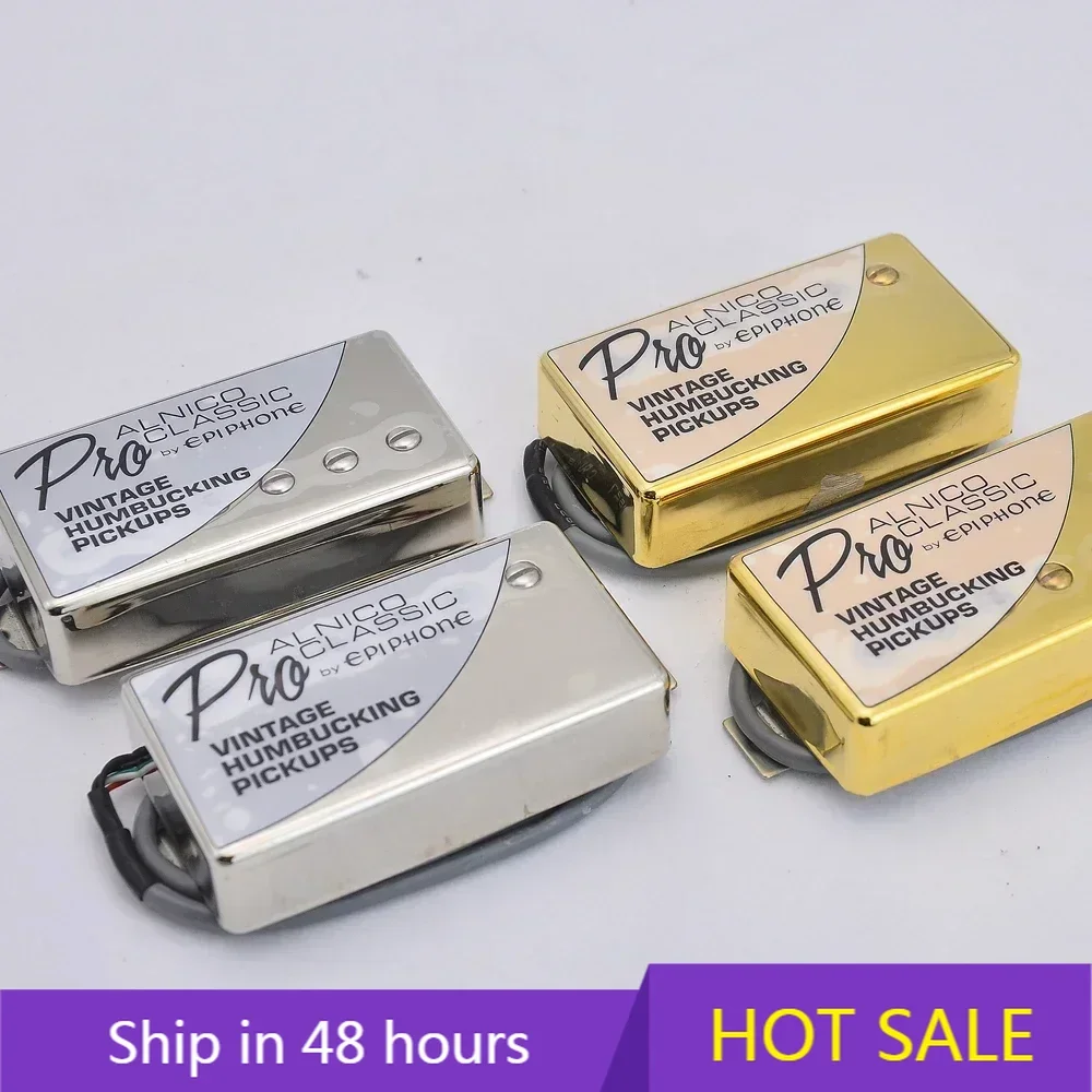 

Original Genuine Standard PRO Electric Guitar Alnico Humbucker Pickup Nickel / Gold Cover For LP SG