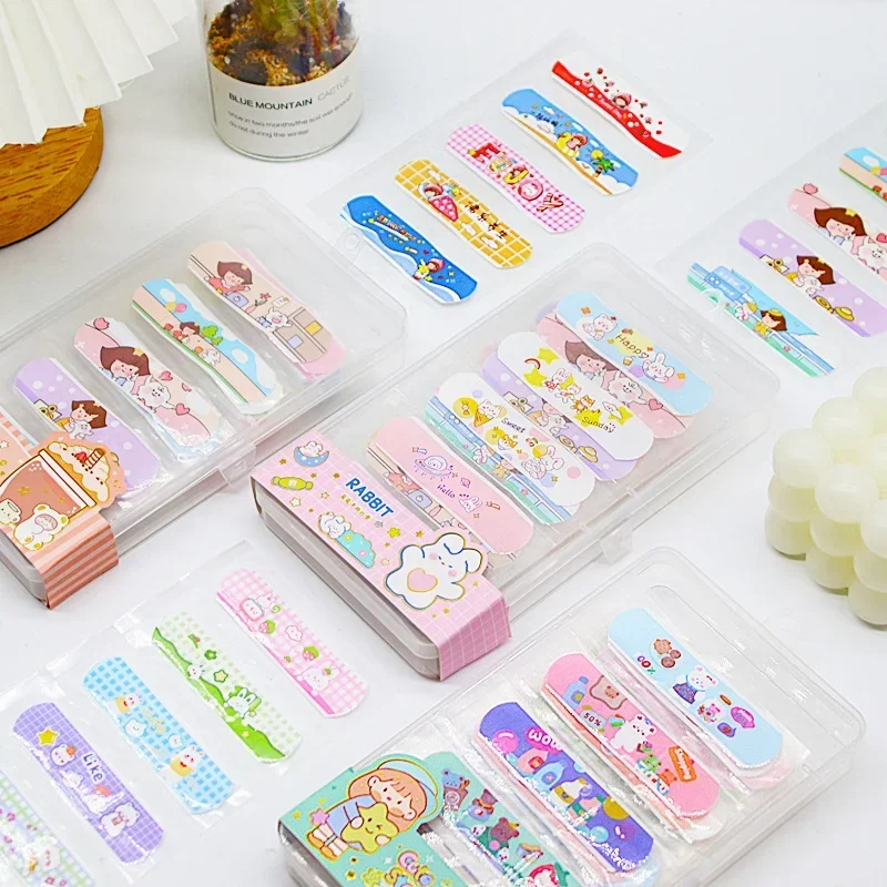 80pcs/box Cartoon PE Band Aid Wound Dressing Patch for Children Kids Kawaii Plaster First Aid Strips Portable Adhesive Bandages