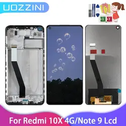 Xiaomi Redmi Note 9,redmi 10x,4g,m2003j15sg,m2003j15ss用の交換用LCDスクリーン,部品,テスト済み,6.53インチ