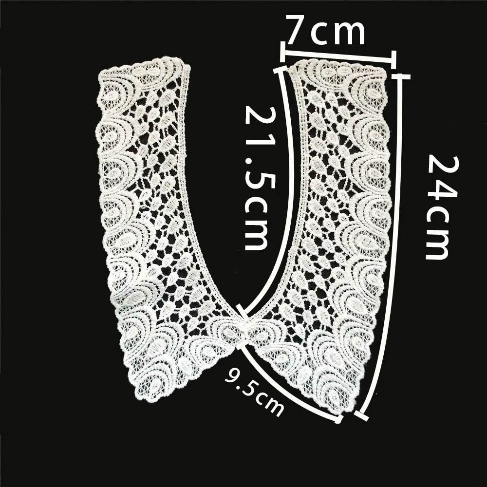 New arrive Embroidery Hollow out Applique False collar DIY Sewing Lace Neckline Fabric Wedding Clothing Accessories 1 pcs sell