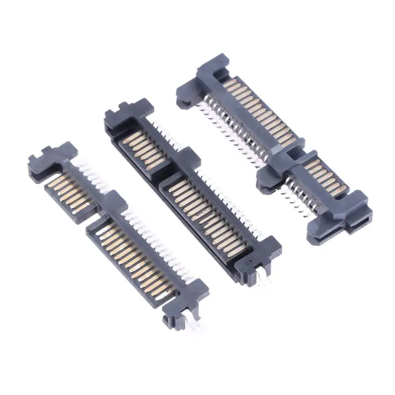 SSD SATA Interface Socket; 5pcs Male 22PIN Sinking Plate Connector Seats, ideal for 7+15P Patch Type Port