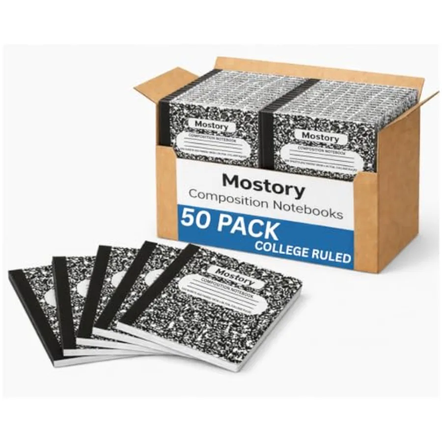 

0 Bulk Composition Notebooks - College Ruled 200 Pages 0 Sheets,Size 7.5" x 9.75", Bulk School Supplies, Office, Bulk Notebooks