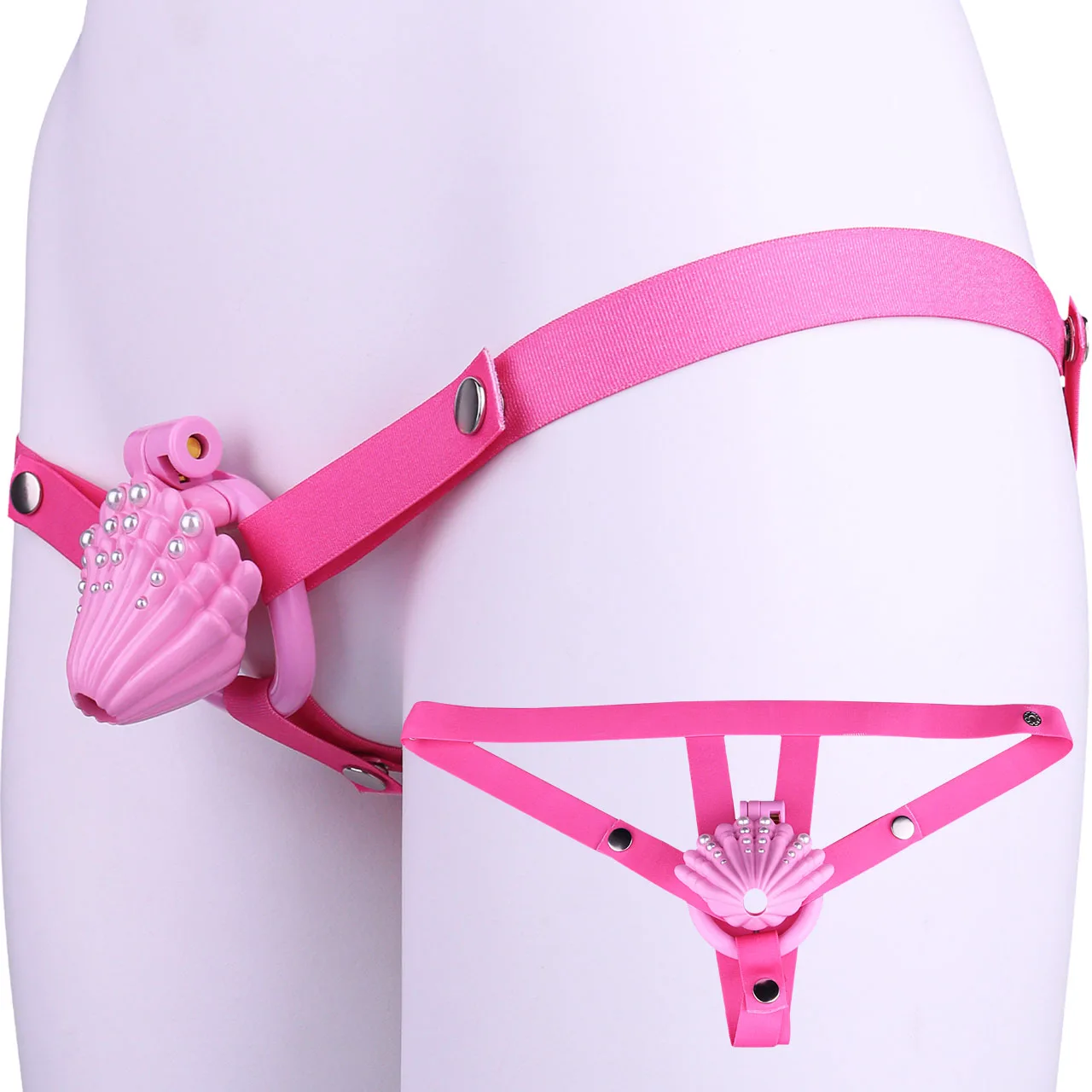 LICKER ABS Seashell Penis Cage With Penis Urethral Orifice Male Asceticism Sexy Tools Cock Bondage BDSM Sex Toys Adult Games